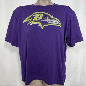 Baltimore Ravens NFL Football Majestic Cool Base Purple T-Shirt Women's LARGE